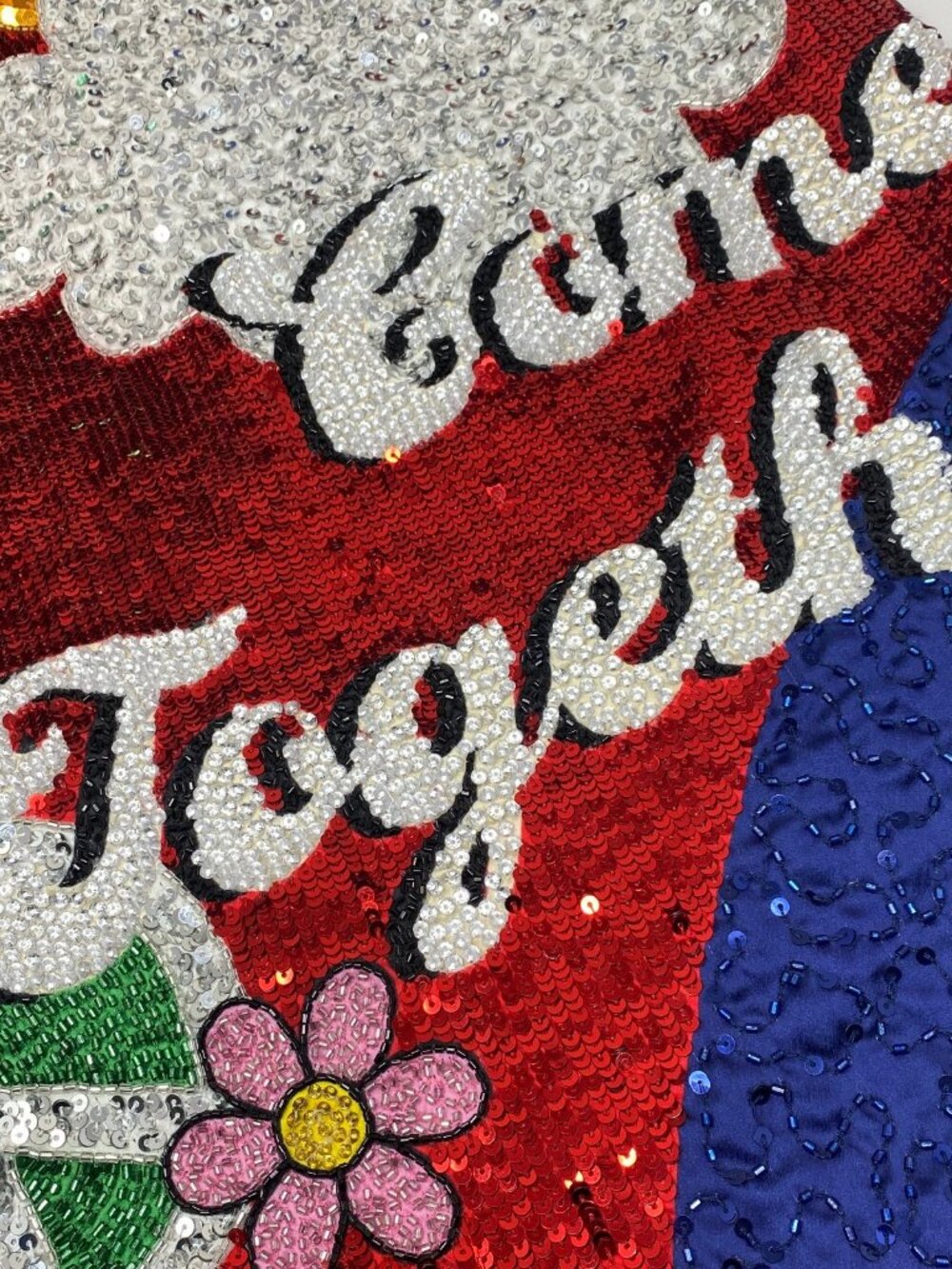 Alice + Olivia X The Beatles Come Together Clyde Sequin Shift Dress 6 NWT $995 - Picture 12 of 16